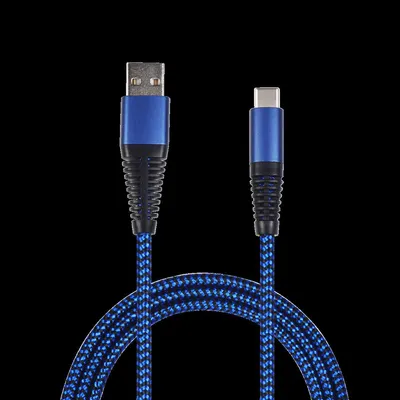 Produktbild von 2GO USB Lade-/Datenkabel USB Type-C 3.1 Nylon 1m blau