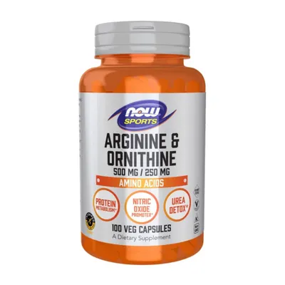 Produktbild von NOW Foods Nahrungsergänzungsmittel Arginine 500 MG Ornithine 250 MG, BI6799