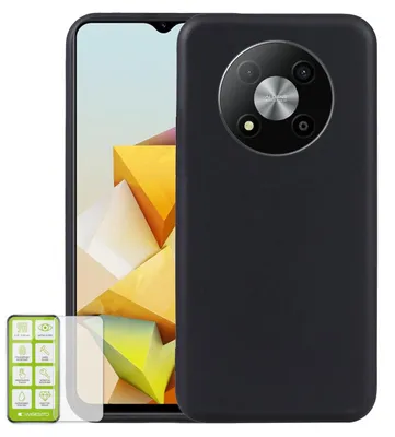 Obrázek produktu pro Pro ZTE Blade A73 5G silikonové pouzdro TPU černé 0,26 H9 skleněné pouzdro na mobilní telefon ochrana