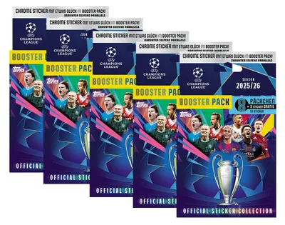 Produktbild von Topps - Champions League 2025/2026 - Sammelsticker - 5 Eco Pack Blister