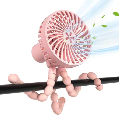 Obrázok produktu pre Ručný ventilátor nabíjateľný ružový, tichý, prenosný, pre cestovanie