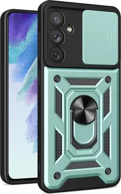 Produktbild von Galaxy A54 Hülle mit Ring Ständer Halter Dia Kameraschutz TPU PC Schutzhülle für Samsung Galaxy A54 Grün