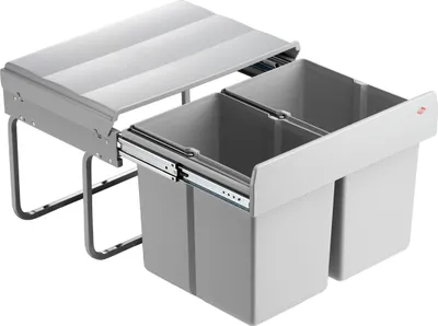Produktbild von WESCO® Traditionline Double-Shorty 345 K/500-2, alugrau, 2 x 15 l