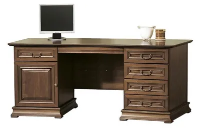 Image de Bureau Bureau d'ordinateur Table de designer Bureau en bois Poste de travail