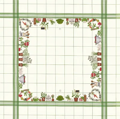 Produktbild von Le Bonheur des Dames Kreuzstich Stickpackung  "Tischdecke Gemüse", Zählmuster, 140x140cm