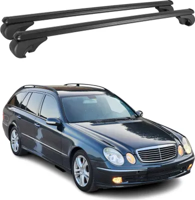 Produktbild von Dachträger für Mercedes E Klasse S211 T-Modell 2003-2009 75kg Alu Schwarz 2x