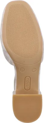 Produktbild von Rieker Damen Pantolette Fesselriemen metallic Blockabsatz 44762, Größe:42 EU, Farbe:Gold