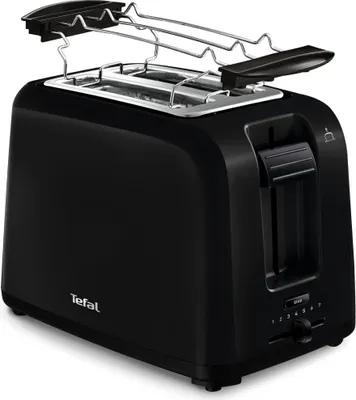 Produktbild von Tefal TT1A28 Vita Toaster | 7 Bräunungsstufen | 2 Toastschlitze | zentriert die Brotscheiben | Hebefunktion | Funktionstasten | Krümelschublade | Schwarz