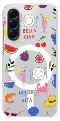Produktbild von Hartschalenhülle für das Samsung Galaxy A56, kompatibel mit MagSafe, transparent, Sommeraromen