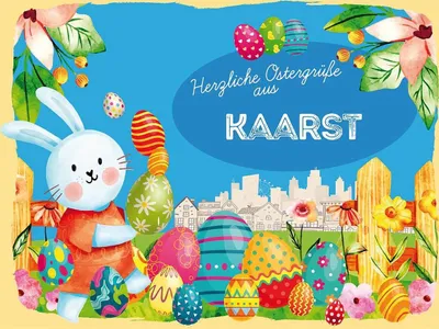 Produktbild von vianmo Holzschild 30x40 cm Ostern Ostergrüße KAARST