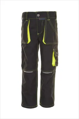 Produktbild von Größe 170/176 Kinder Planam Junior Bundhose anthrazit gelb Modell 6110
