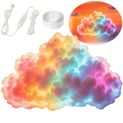 Produktbild von LED Wolkenlampe DIY Set – RGB Multicolor, USB Anschluss, kreative Deko für Kinderzimmer, Party & Wohnzimmer