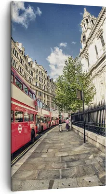 Produktbild von Bild auf Leinwand - Leinwandbild - Architektur London Stadt - 45x80cm - Wand Bild - Wanddeko - Leinwanddruck - Bilder - Kunstdruck - Wanddekoration - Leinwand bilder - Wandkunst - PA45x80-2405