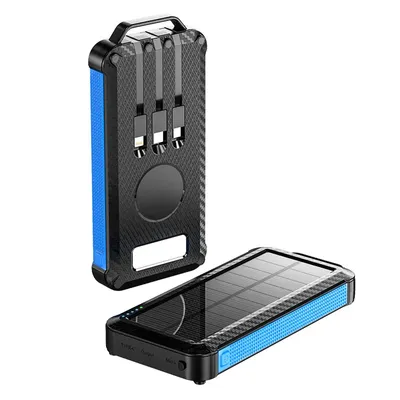 Produktbild von BOT Solarstrombank SP4 1 Panel 10000mAh mit Kabel blau