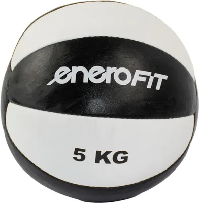Zdjęcie produktu dla Piłka lekarska Enero Fit 5 kg - wykonana ze skóry syntetycznej, wytrzymała i antypoślizgowa, idealna do treningu funkcjonalnego, siłowego i rehabilitacji