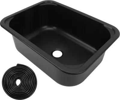 Obrázok produktu pre RV drez 12 litrov kapacita 15 x 11 5,7 palca nerezová oceľ s 40 mm odtokovým otvorom pre loď karavan obytný príves