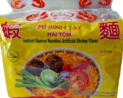Produktbild von Instant Suppe - BINH TAY BIFOCO – Instantnudeln mit künstlichem Garnelengeschmack (10 Packungen x 70g)