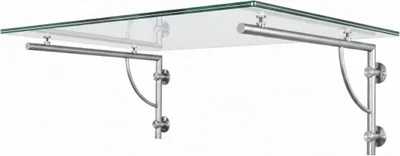 Produktbild von Glaszentrum Hagen 150x90 cm Glasvordach Klar V2A-LB
