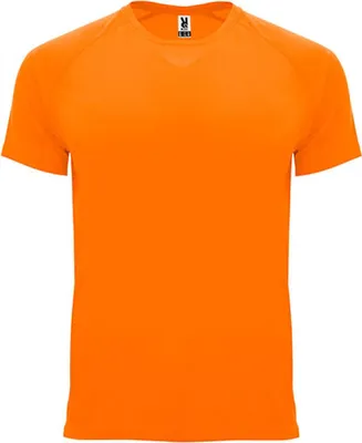 Immagine prodotto di Roly Sport CA0407 | T-shirt Bahrain con maniche raglan - Colore: Fluor Orange 223 - Taglia: XL
