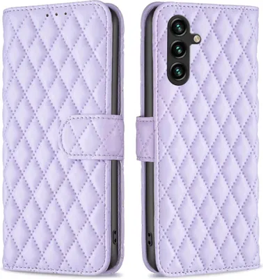 Produktbild von Samsung Galaxy A05s Hülle - BINFEN Rhombus Klapphülle - Lavendel
