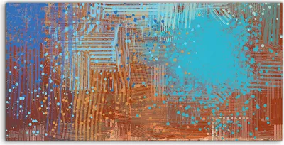 Produktbild von Coloray - Glasbild - 100x50 cm - Wandbild - Glasbilder - Foto Kunstdruck abstrakte Moderne Kunst