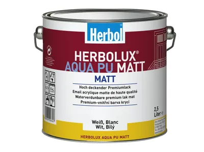 Produktbild von Herbol Herbolux Aqua PolyurethanMatt 2,5L weiss Lack