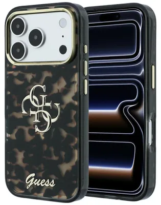 Obrázok produktu pre Puzdro Guess IML 4G Script Metal pre iPhone 18 Pro Max / 17 Pro Max, farba: želvovinový vzor