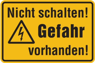 Produktbild von Dreifke® Warnschild, Nicht schalten! Gefahr vorhanden!, 120 x 200 mm, PVC 1 Stk.