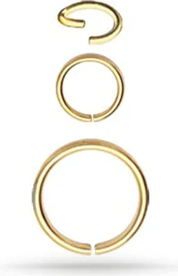 Immagine prodotto di Anello per piercing continuo Goldline in acciaio inox 316L Lip Nose BG-BSR Spessore 0,8 mm - 9,0 millimetri