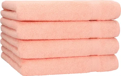 Produktbild von Betz 4 Stück Duschtücher 70x140 cm PALERMO 100% Baumwolle  Farbe: apricot