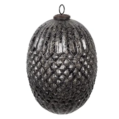 Produktbild von Clayre & Eef Weihnachtskugel Ø 17x25 cm Schwarz Glas
