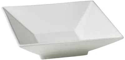 Tiefe quadratische Schale 20 cm, Porzellan, 4 Stück