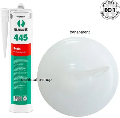 Produktbild von RAMSAUER 445 Naturstein Silikon 310 ml Kartusche Transparent