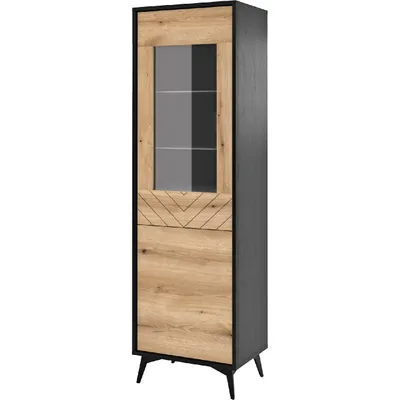Produktbild von Vitrine MONDI 08 schwarz / evoke eiche