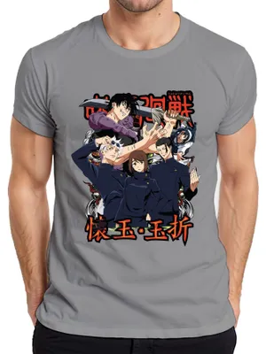 Immagine prodotto di Maglietta da uomo Jujutsu Kaisen Anime Manga Curse Magic Sukuna Gojo Yuji Gift, Grigio, S