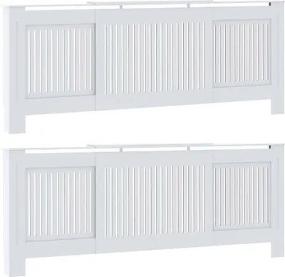 Immagine prodotto di vidaXL Copriradiatore 2 pezzi Bianco 205 x 20,5 x 81,5 cm