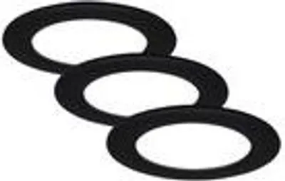 Produktbild von LED Einbauleuchte BRILONER LEUCHTEN FLAT IN, 7 W, 600 lm, IP44, matt-schwarz, Kunststoff, 3er Set, Ø 12 cm