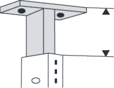 Produktbild von Deckenverbinder für Bibliotheks-Regal Univers lichtgrau