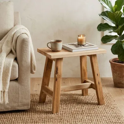 Produktbild von Hocker GEMI recyceltes Teak Natural ca. L50cm Beistelltisch