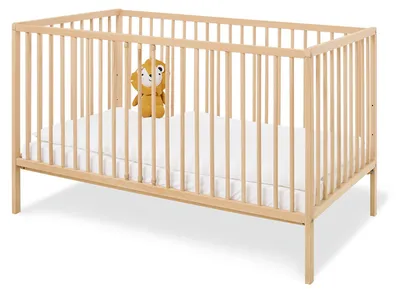 Produktbild von Pinolino Kinderbett 'Hanna' 140 x 70 cm Vollmassiv: Buche, unbehandelt