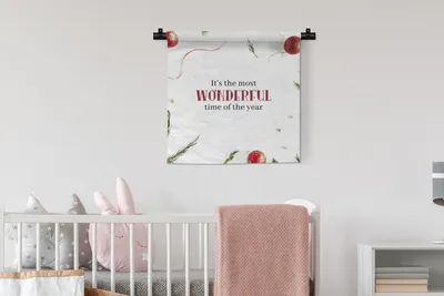 Produktbild von MuchoWow® Wandteppich Wandbehang Weihnachten - Winter - Zitat 60x60 cm Tapisserie Dekoration Wandtuch - Dekorationen - Wand Decke