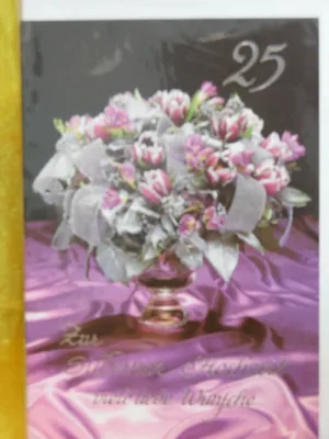 Produktbild von Glückwunschkarte - Silberhochzeit 25. Hochzeitszeitstag
