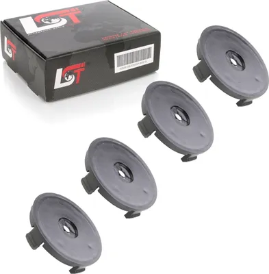 Produktbild von 4x Radnabenkappe Felgendeckel Schwarz Ø 55 mm für MAZDA HONDA SUZUKI MITSUBISHI