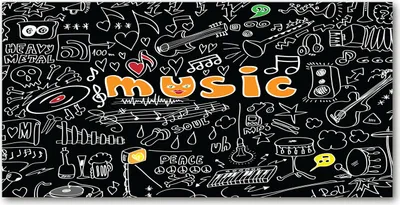 Produktbild von Tulup® Leinwandbild - 140x70 cm - Wandkunst - Drucke auf Leinwand - Leinwanddruck  - Musik - Mehrfarbig - Musik