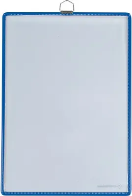 Produktbild von tarifold Hängetafel mit Öse, blau, Stahldrahtrahmen, DIN A4, 5/VE