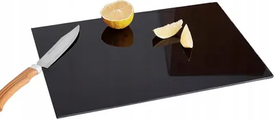 Immagine prodotto di Lastra in vetro temperato nera 40x30 cm. Base protettiva per camino, stufa o candela.