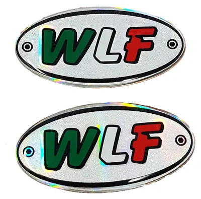 Immagine prodotto di Adesivo Adesivo 3D oval WLF, 56 x 28 mm, Set di 2