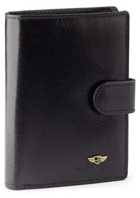Obrázek produktu pro Peterson Pánská peněženka z přírodní kůže RFID černá 12,5x9,5 cm
