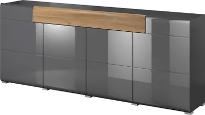 Obrázek produktu pro Lesklá komoda se šuplíkem COLORADO, antracit