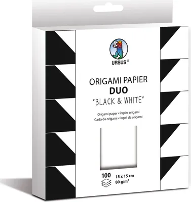 Produktbild von URSUS 2290 55 99F, Papier, Schwarz, Weiß, 80 g/m², 150 mm, 150 mm, 100 Stück(e)